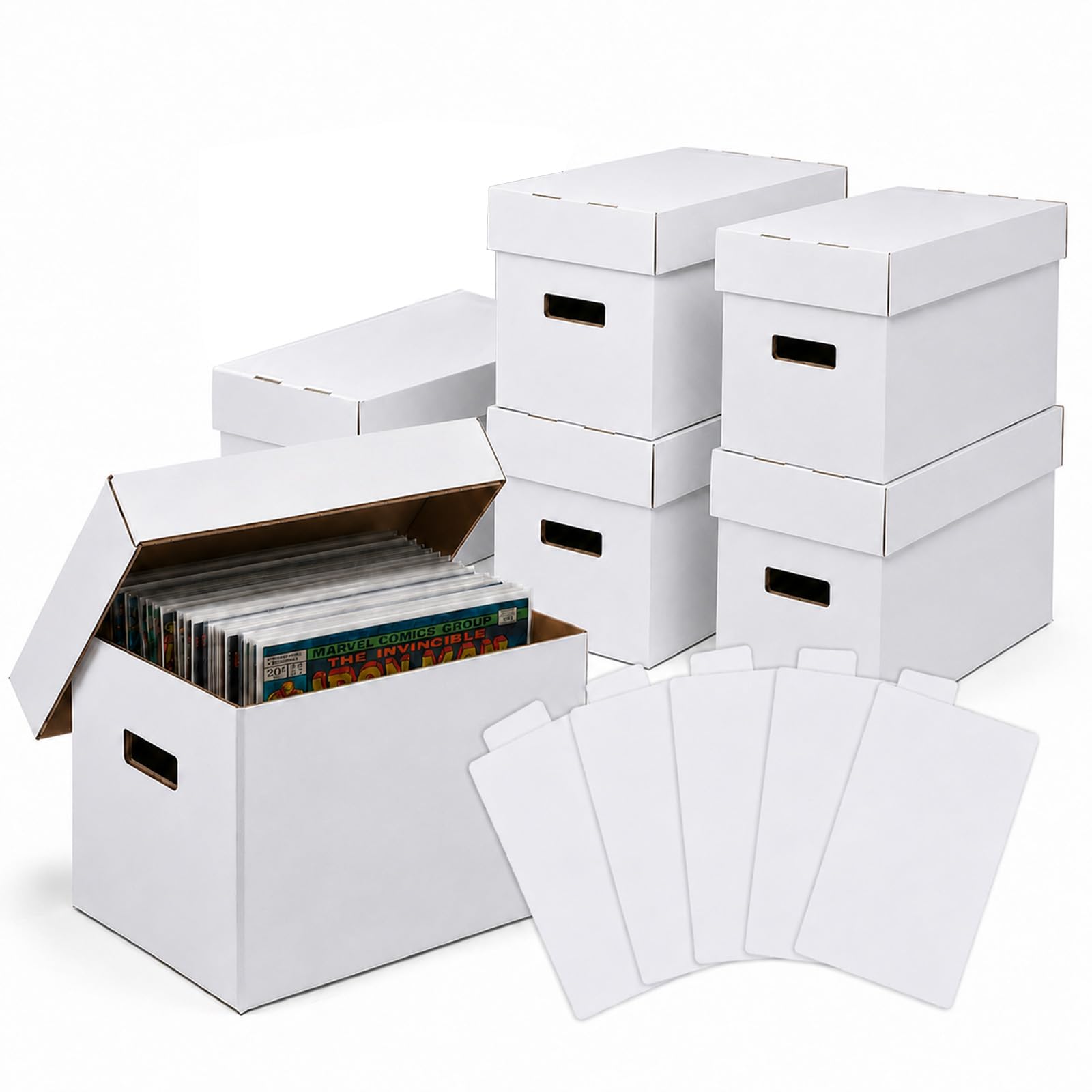 Amazon.com: PIT66 5 Pcs Comic Book Storage Boxes, Holds 150-175